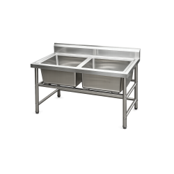 2 MEDENCÉS MOSOGATÓ, 40X40 CM, CSŐLÁBBAL