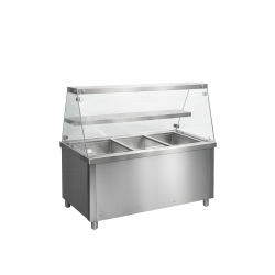 3XGN1/1 KAPACITÁSÚ MELEGENTARTÓ, EGYENES ÜVEGES FELÉPÍTMÉNNYEL