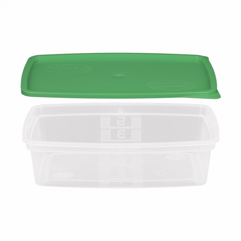 Többször használható ételhordó 0,5 liter mikrózható/fagyasztható, színes fedővel