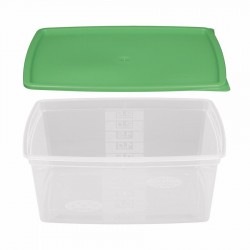 Többször használható ételhordó 2,5 liter mikrózható/fagyasztható, színes fedővel