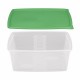 Többször használható ételhordó 2,5 liter mikrózható/fagyasztható, színes fedővel
