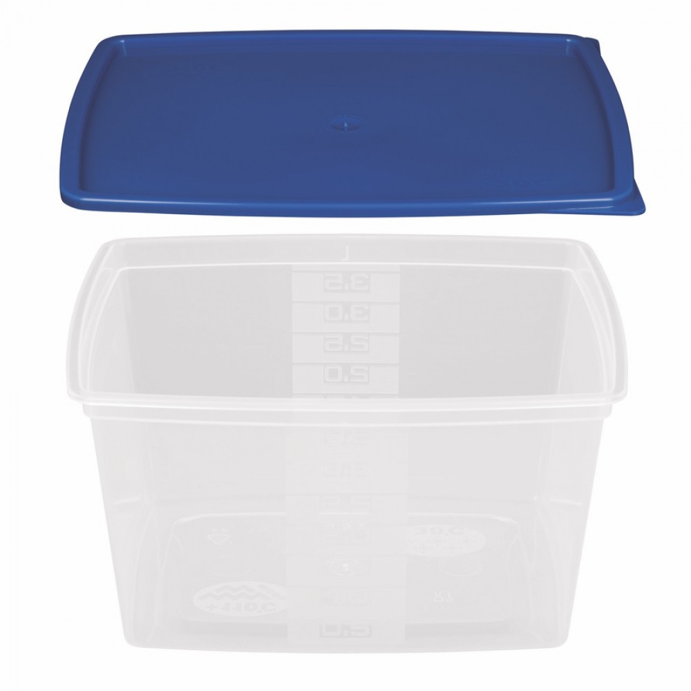 Többször használható ételhordó 3,5 liter mikrózható/fagyasztható, színes fedővel