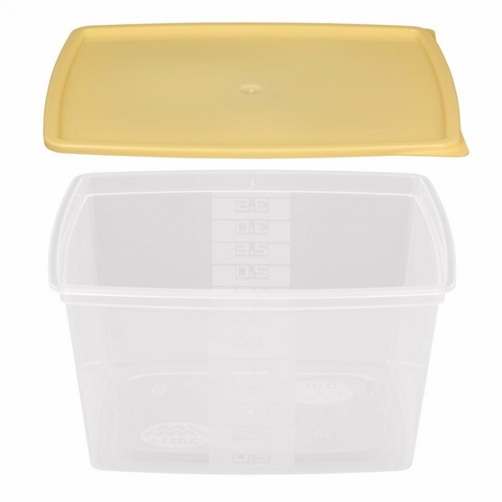 Többször használható ételhordó 3,5 liter mikrózható/fagyasztható, színes fedővel