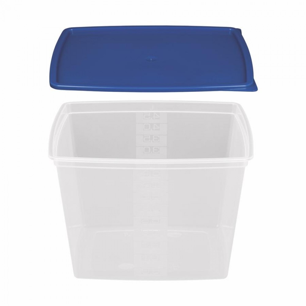Többször használható ételhordó 4,5 liter mikrózható/fagyasztható, színes fedővel