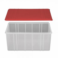 Többször használható tárolódoboz 6 liter mikrózható/fagyasztható, színes fedővel