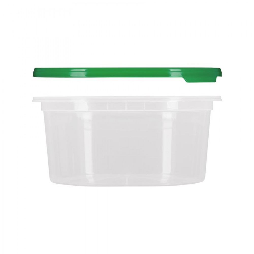 Többször használható ételhordó 0,43 liter mikrózható/fagyasztható színes fedővel