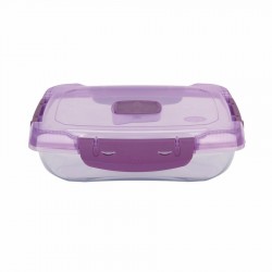 Ételhordó 0,7 literes csatos/szelepes (mikró-fagyasztós edény)