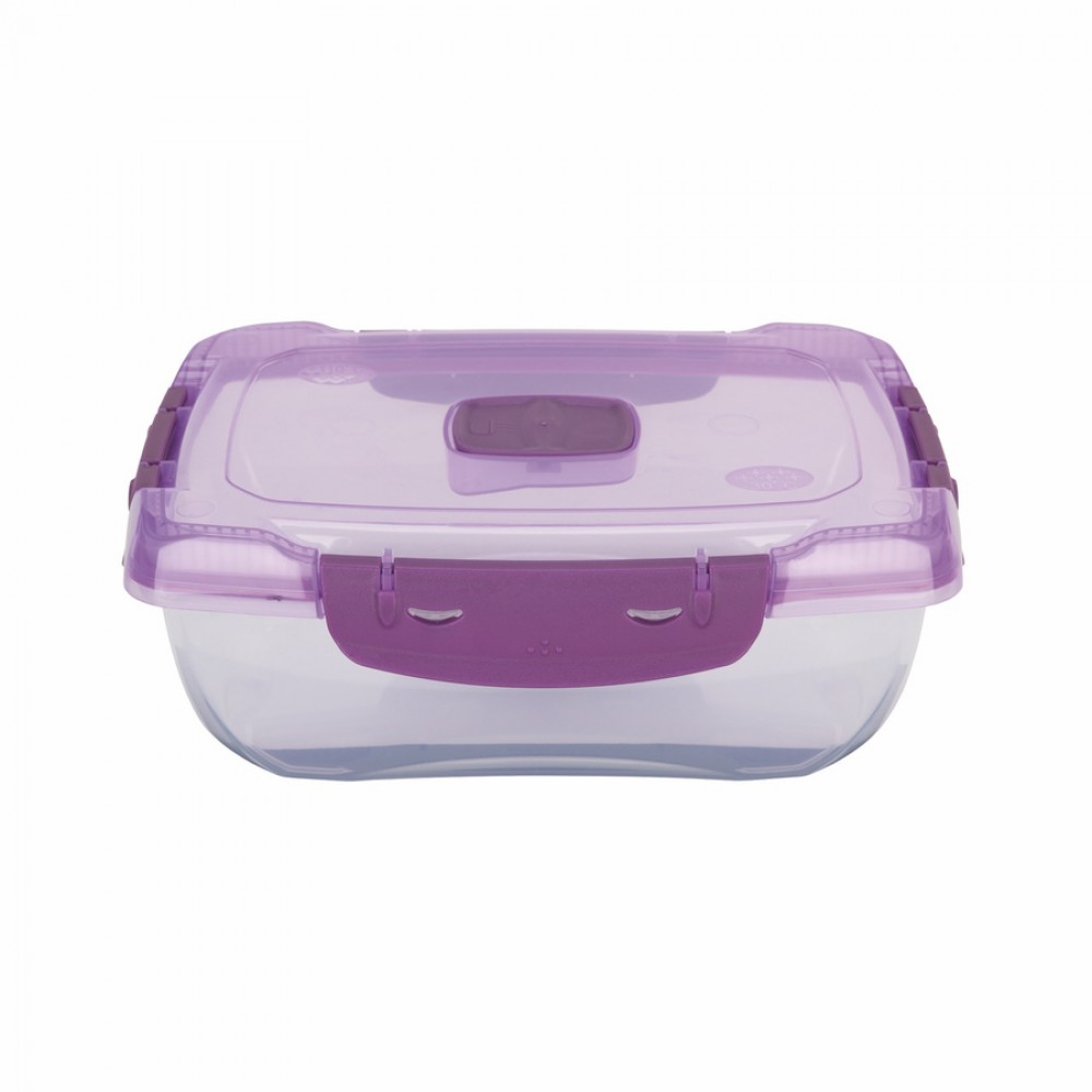 Ételhordó 1,0 literes csatos/szelepes (mikró-fagyasztós edény)