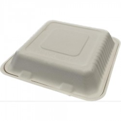 Komposztálható főételes doboz, 3 részes, 23 x 23 x 7,5 cm, L, 100db