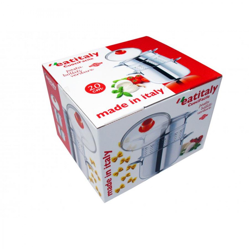 Eatitaly tésztafőző üvegfedővel 20 cm