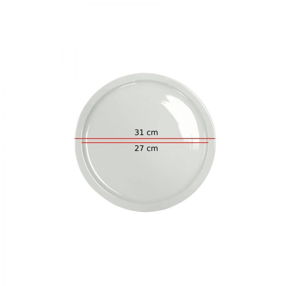 Milan porcelán pizzatányér, peremes, 31 cm