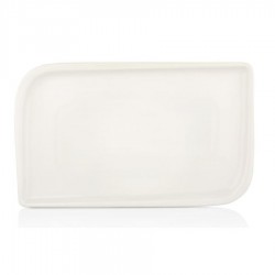 By bone fehér szögletestányér 24 x 15 cm