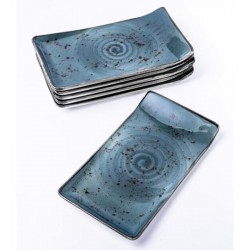 6 db Arando szögletes vegan tányér 21,5 x 12 cm