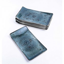 6 db Arando szögletes vegan tányér 21,5 x 9 cm