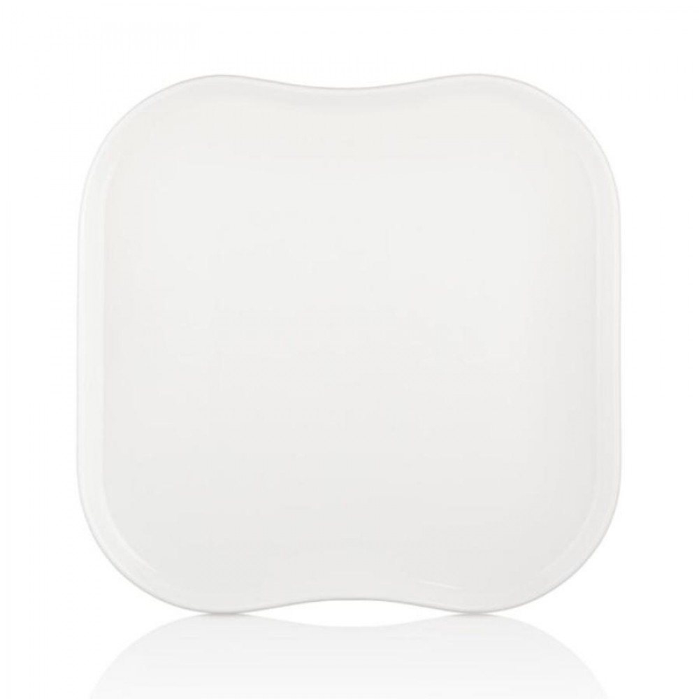 Smooth vegan négyzettányér 33 x 33 cm, fehér