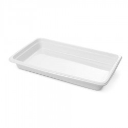 Porcelán GN 1/1-es edény 65 mm mély, fehér, 8,8 L, 530 x 325 x 65 mm