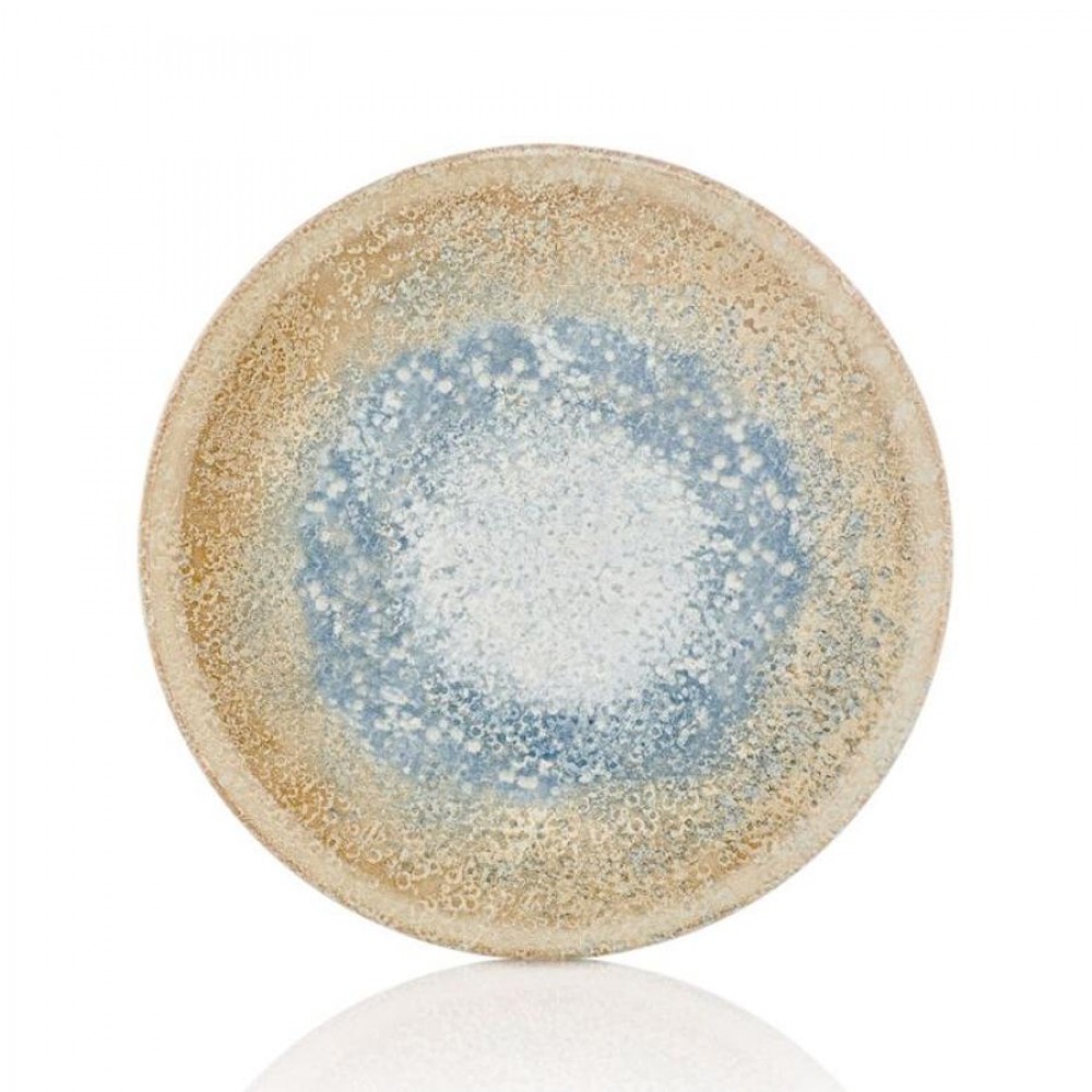 Smooth vegan terítéktányér 25 cm, sárga - kék