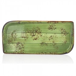 Green Harmony szögletes tányér 36 x 16 cm