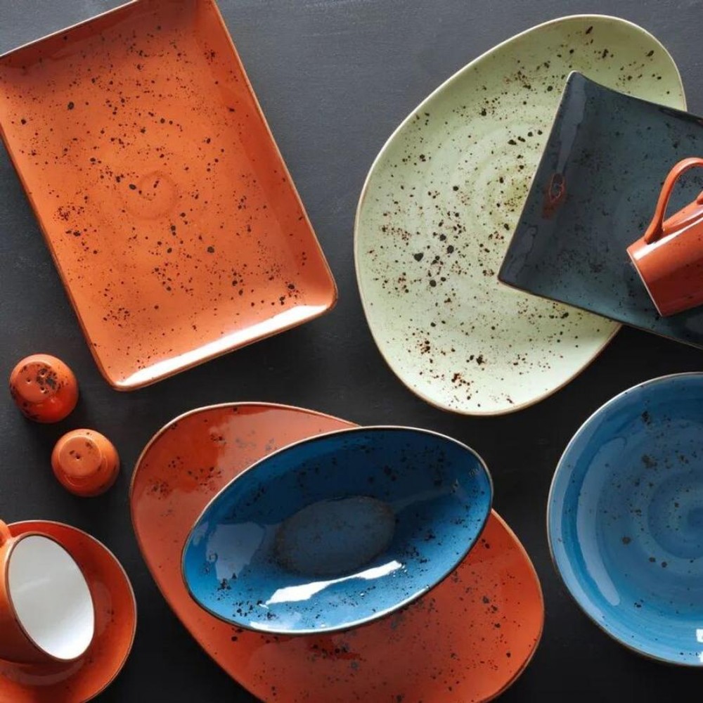 Olive szögletes vegan tányér 21,5 x 18 cm