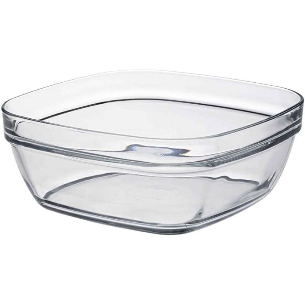 Temperált szögletes üvegtál 23 cm DURALEX, 3,1 L