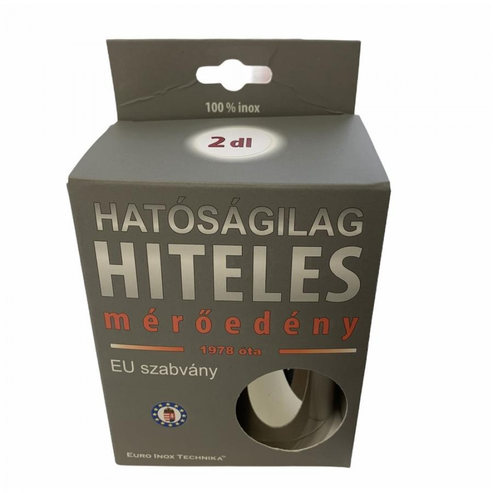 Hiteles mérőedény 2 dl füles