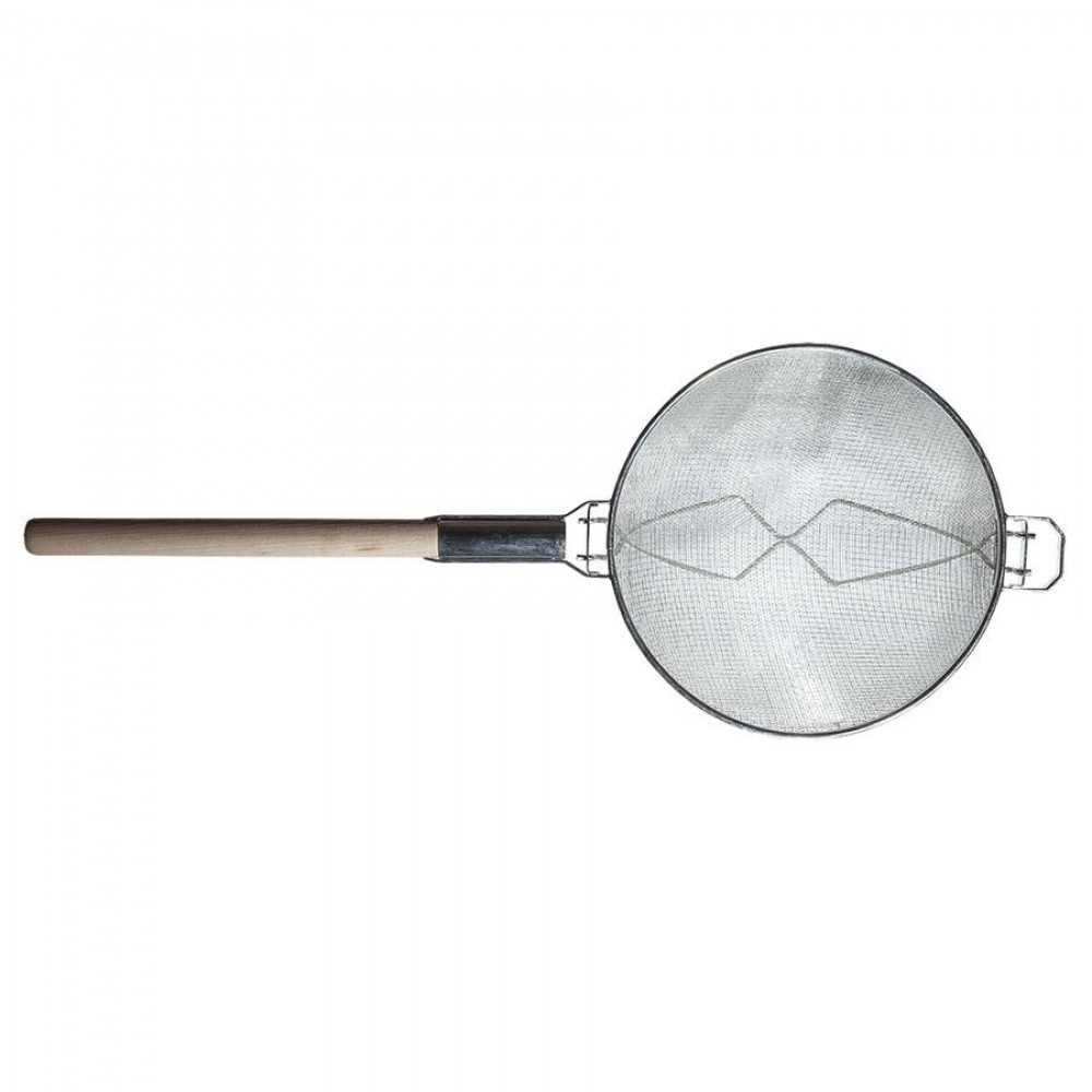 Duplahálós erősítettszűrő fanyéllel 35 cm