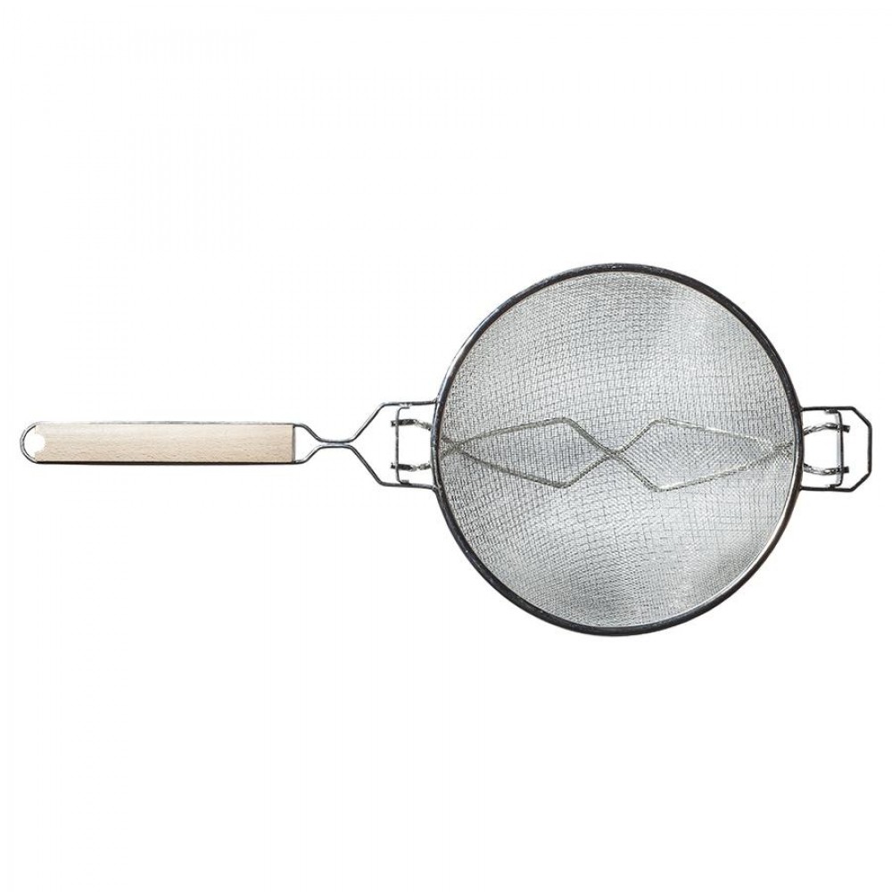 Duplahálós erősítettszűrő fanyéllel 23 cm