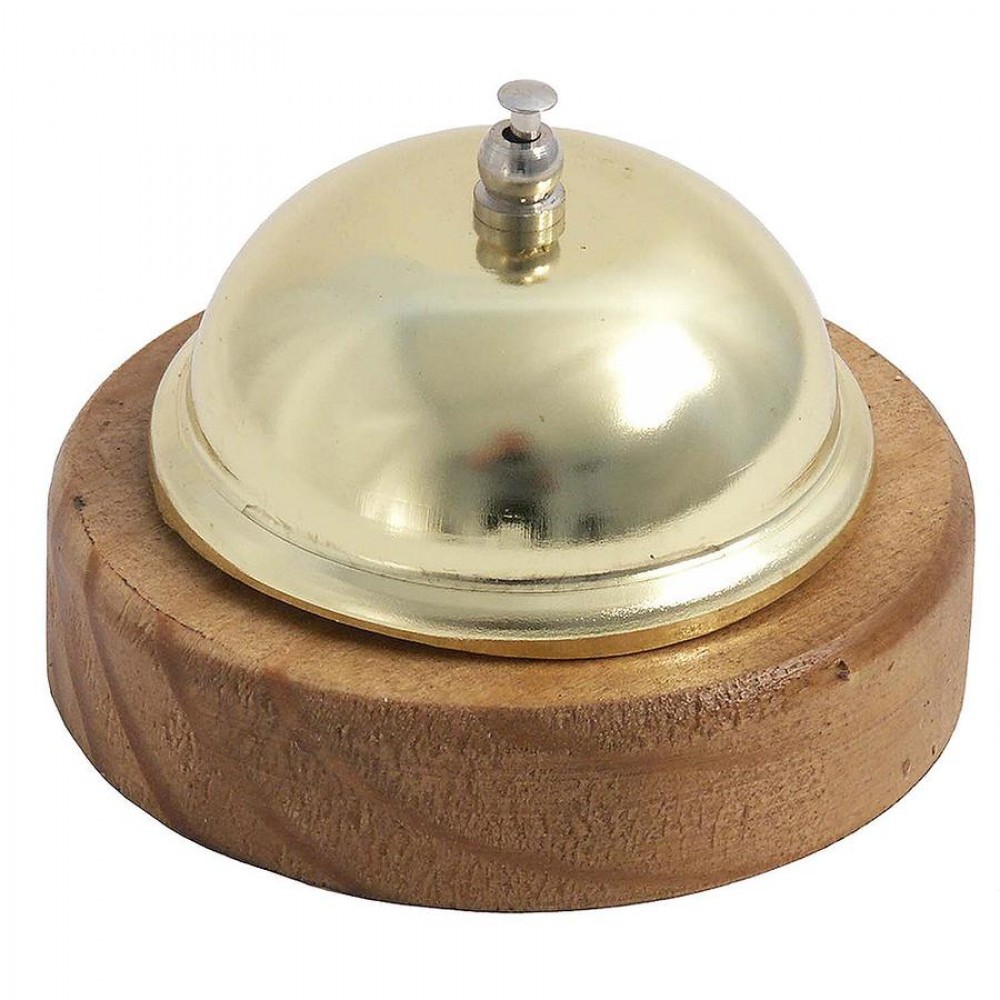 Recepciós csengő, 9 cm, arany 
