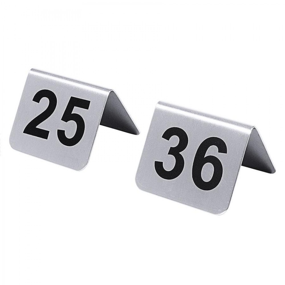 Asztalszámozó táblák 25-től 36-ig, 12 tábla a csomagban