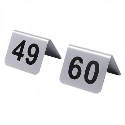 Asztalszámozó táblák 49-től 60-ig, 12 tábla a csomagban