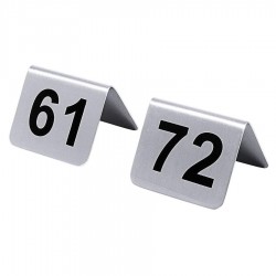 Asztalszámozó táblák 61-től 72-ig, 12 tábla a csomagban