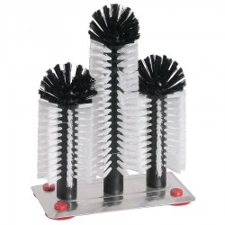 Pohármosó kefe 18-24-18 cm fém talppal