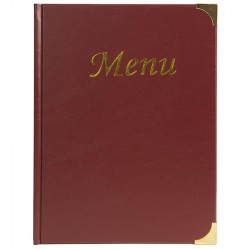 Étlap tartó, A 4-es méretben, 31 x 23,5 cm, bordó