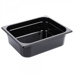 Fekete polikarbonát GN 1/2-es edény 100 mm mély, 6,1 L