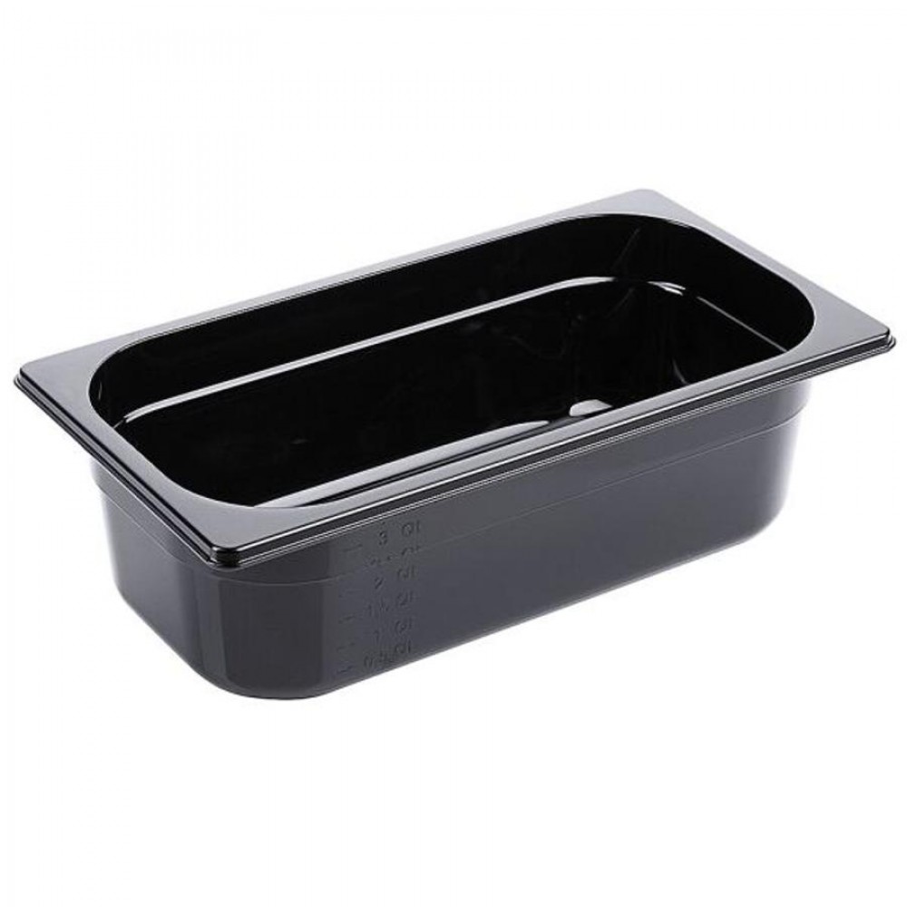 Fekete polikarbonát GN 1/3-os edény 100 mm mély, 3,5 L