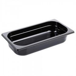 Fekete polikarbonát GN 1/3-os edény 65 mm mély, 2,4 L