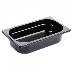 Fekete polikarbonát GN 1/4-es edény 65 mm mély, 1,7 L
