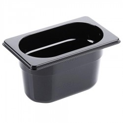 Fekete polikarbonát GN 1/9-es edény 100 mm mély, 0,8 L