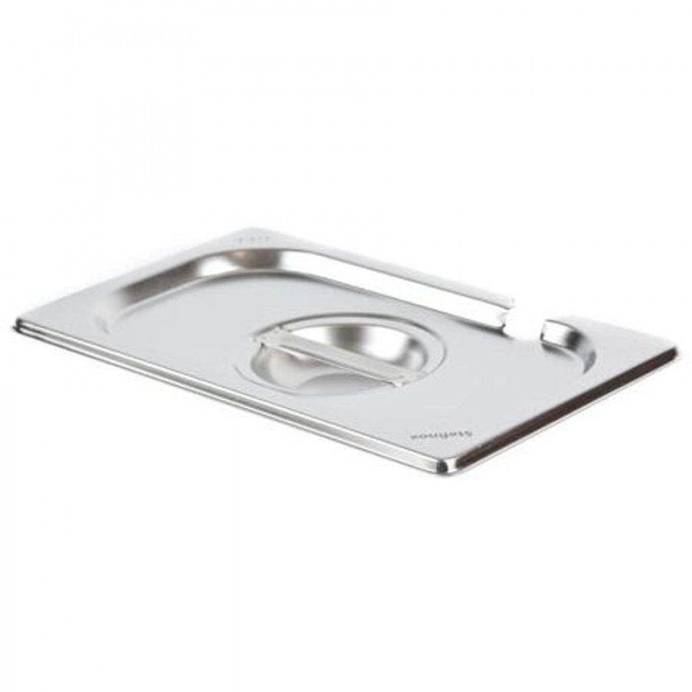 GN 1/4-es fedő, 264 x 162 mm, kanálkivágással