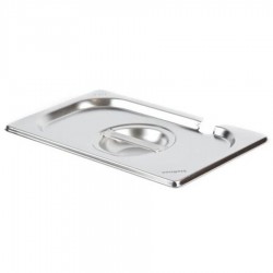 GN 1/4-es fedő, 264 x 162 mm, kanálkivágással