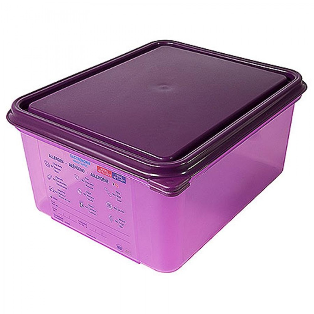 Allergének tárolására készült GN 1/2-es edény, 150 mm mély, 9 L