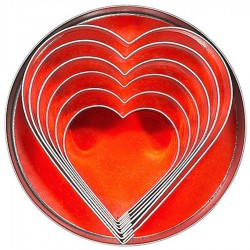 Sütikiszúró 631-es széria, 6 darabos szívformák