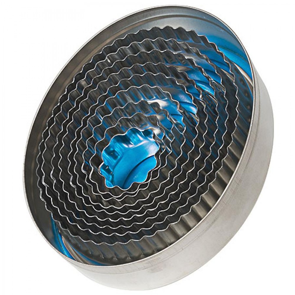 Sütikiszúró 619-es széria, 9 darabos hullámosszélű oválisformák