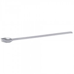 Koktélkanál, villával 23 cm