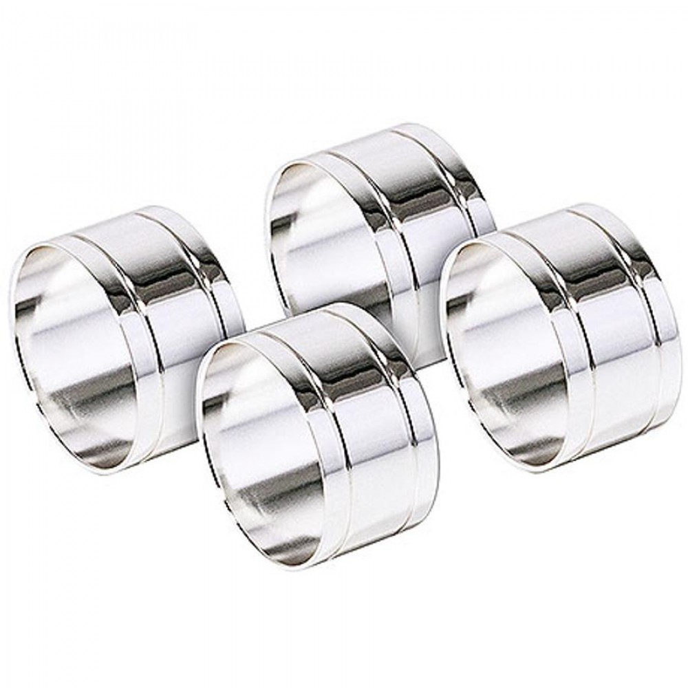 Szalvétagyűrű ezüstözött, 4 cm, 4 darab/csomag