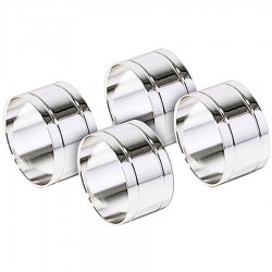 Szalvétagyűrű ezüstözött, 4 cm, 4 darab/csomag