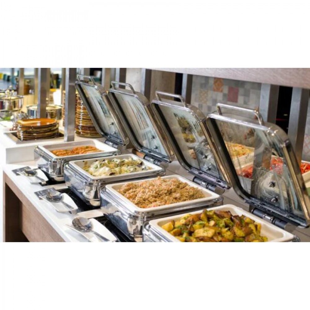 Pasztás chafing GN 2/3, betekintő ablakkal