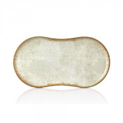 Smooth vegan jing-jang tányér 26 x 15 cm, sárga