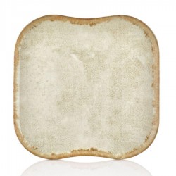 Smooth vegan négyzettányér 33 x 33 cm, sárga