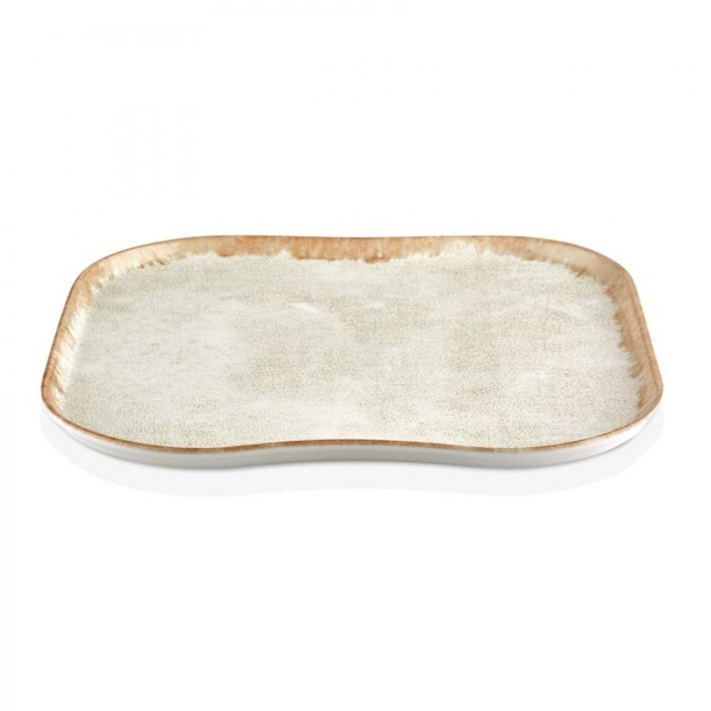 Smooth vegan négyzettányér 33 x 33 cm, sárga